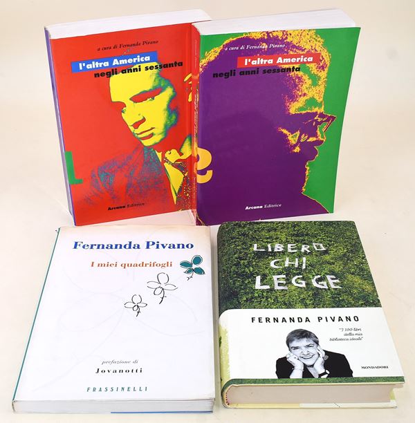 4 volumi di Fernanda Pivano - Dedica autografa