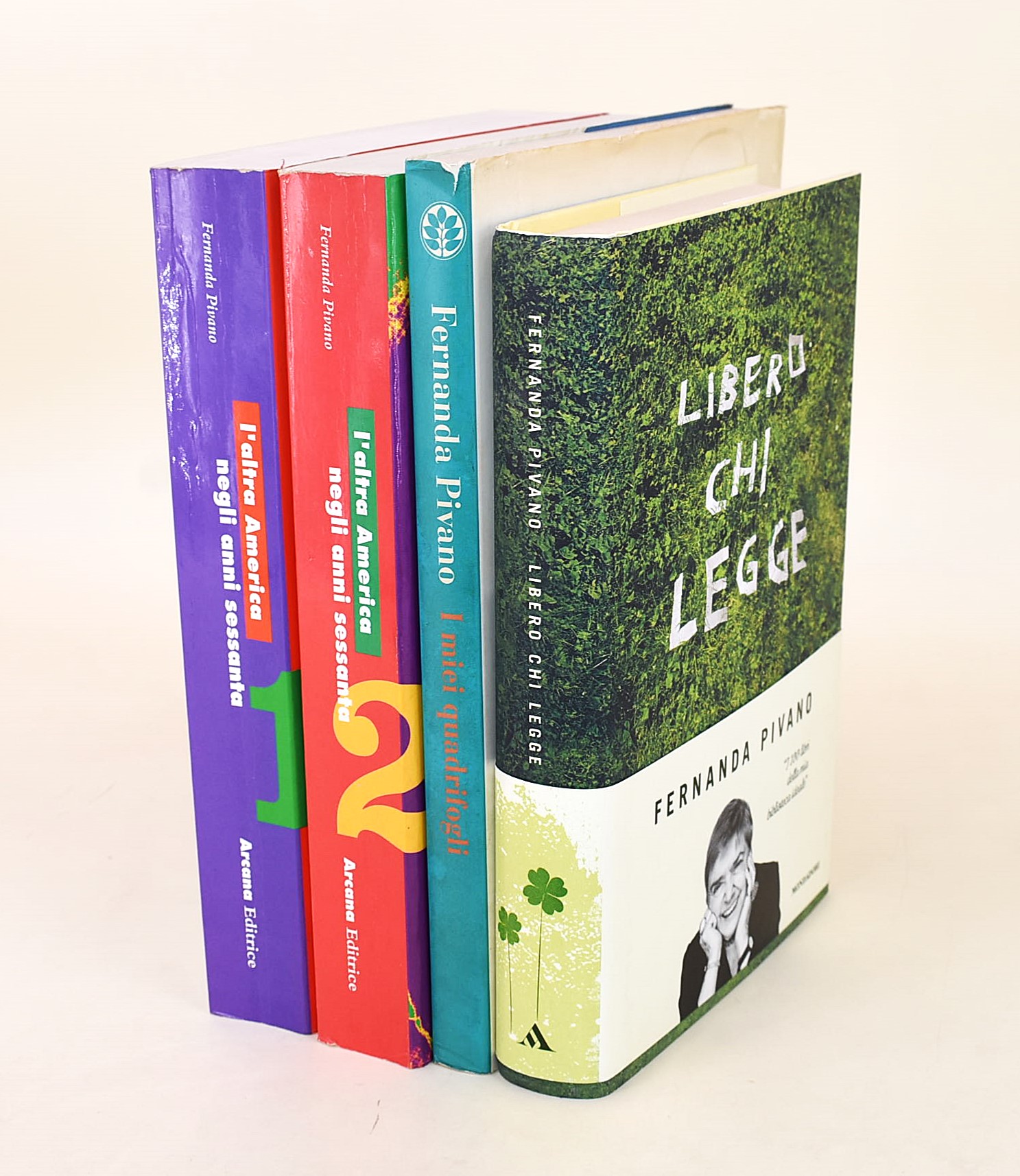4 volumi di Fernanda Pivano - Dedica autografa