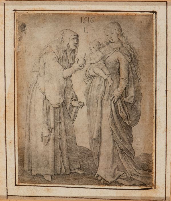 Lucas van Leyden - The Virgin and Child with Saint Anne