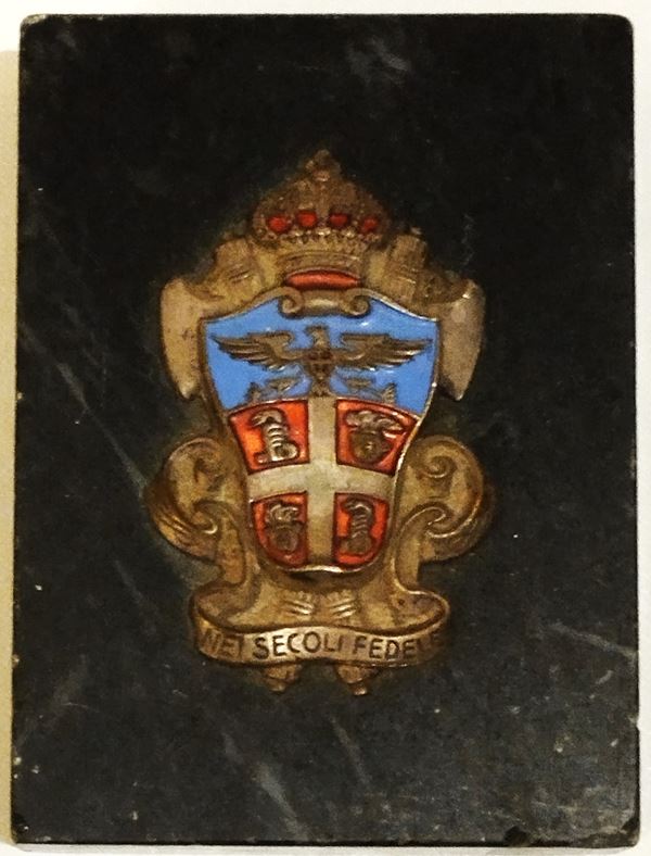 Marble paperweight with the coat of arms of the Royal Carabinieri