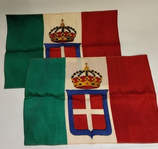 Lot of two small flags