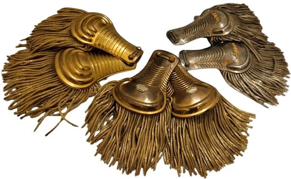 Lot of three fringe shoulder pads