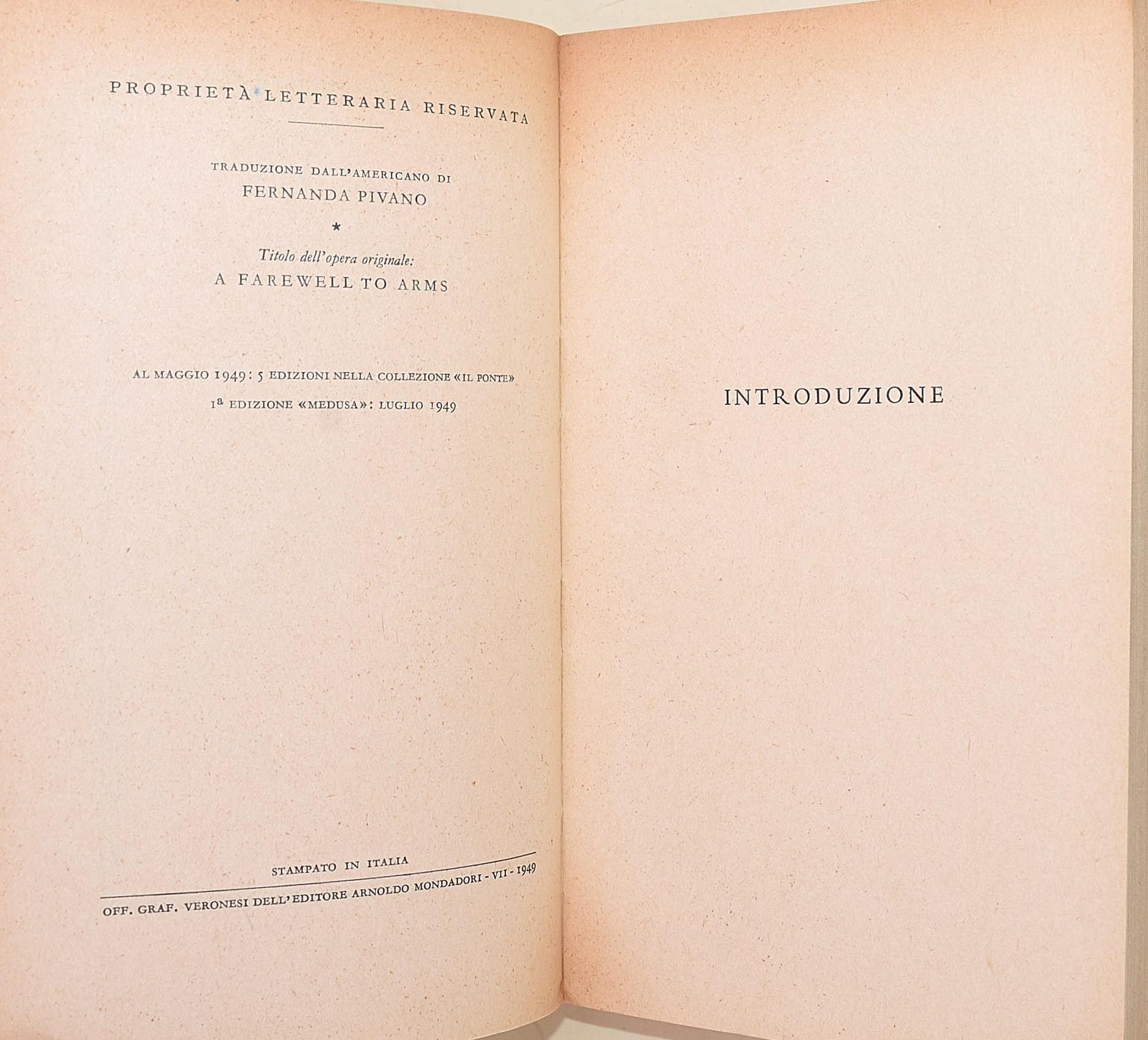 6 volumi di Pivano e Hemingway