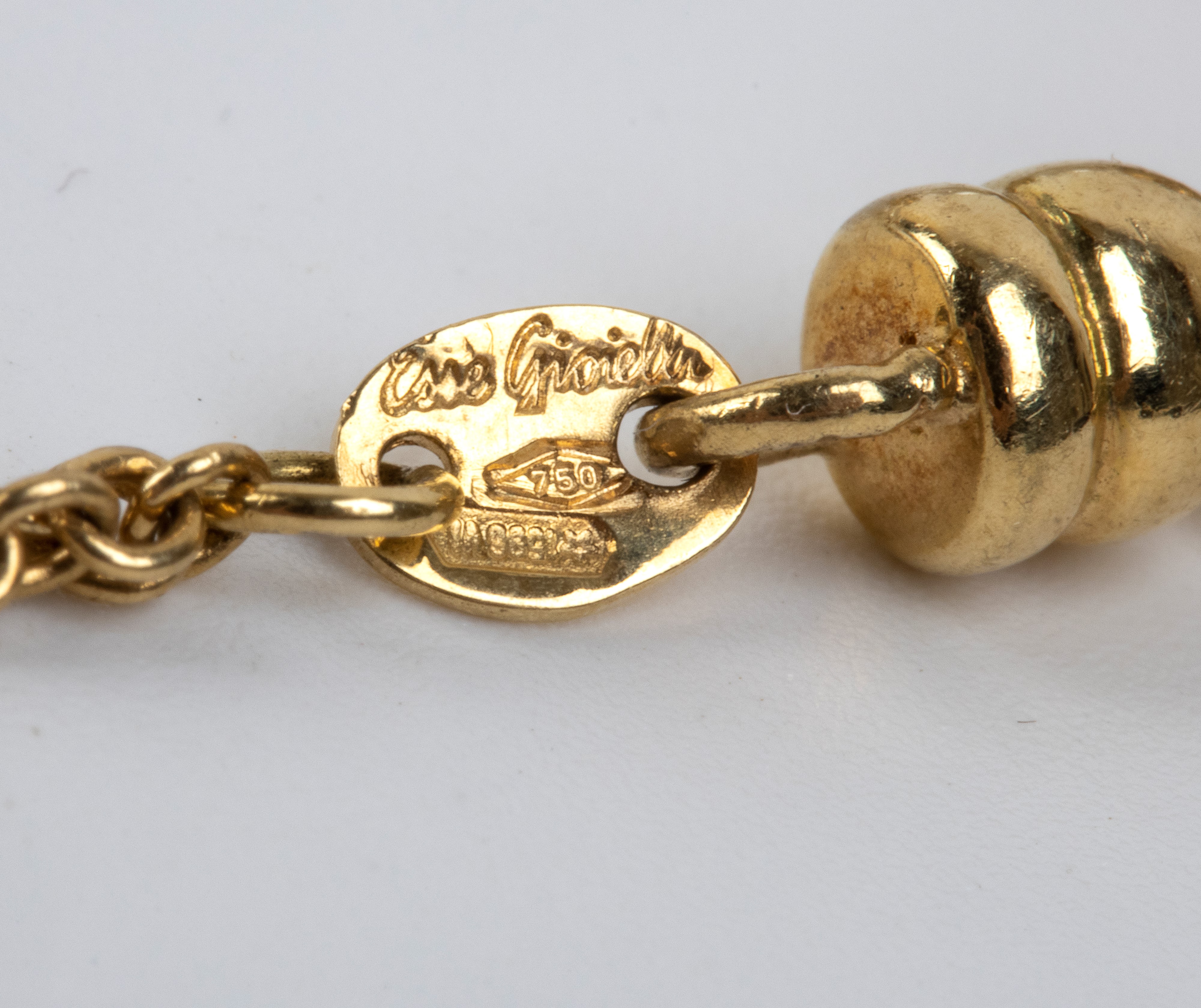 Esse Gioielli - Bracciale in oro giallo 18k con perle di fiume e perle d’acqua dolce