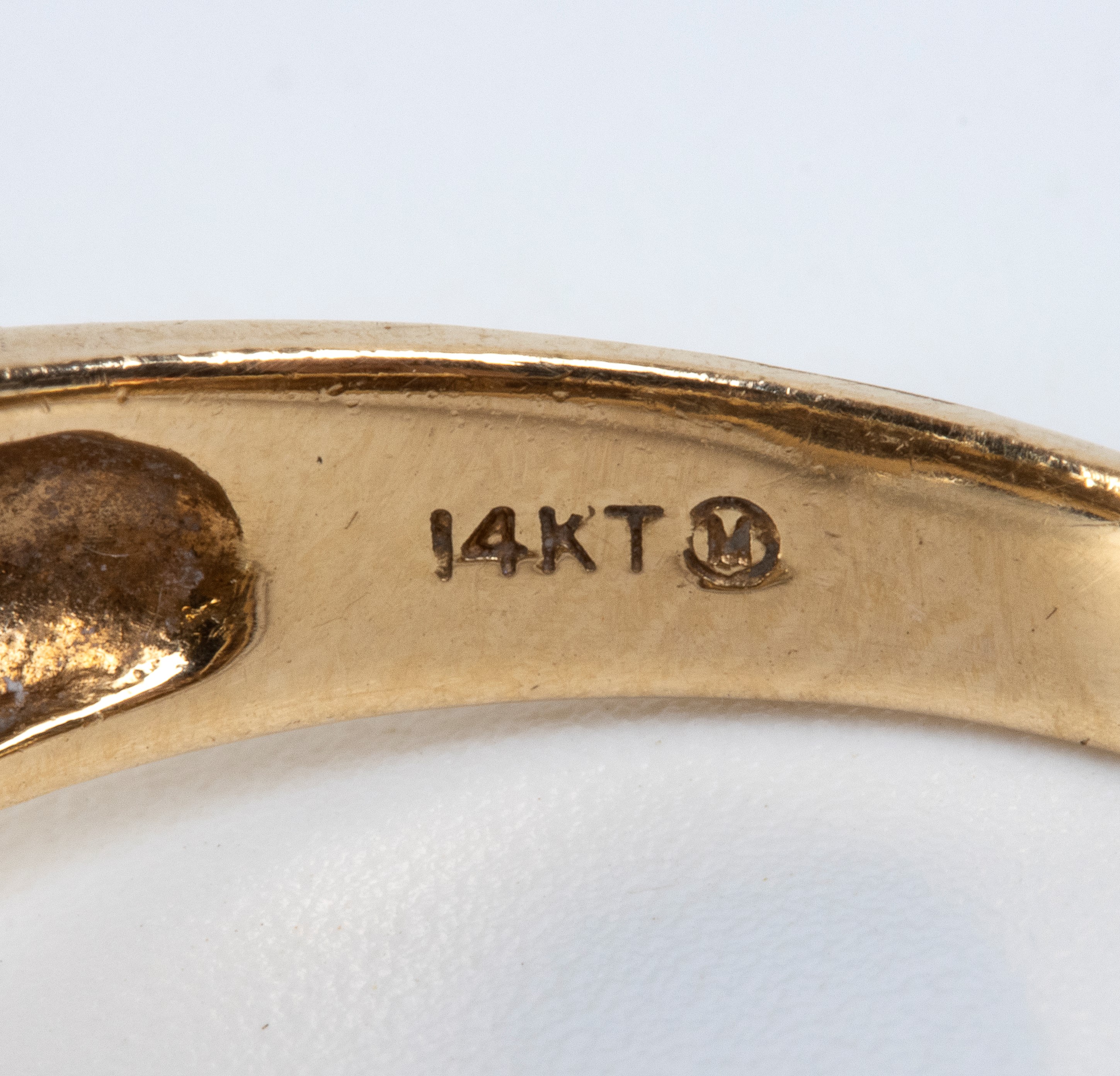 Anello in oro bianco e oro giallo 14k con diamanti (motivo a fiocco)