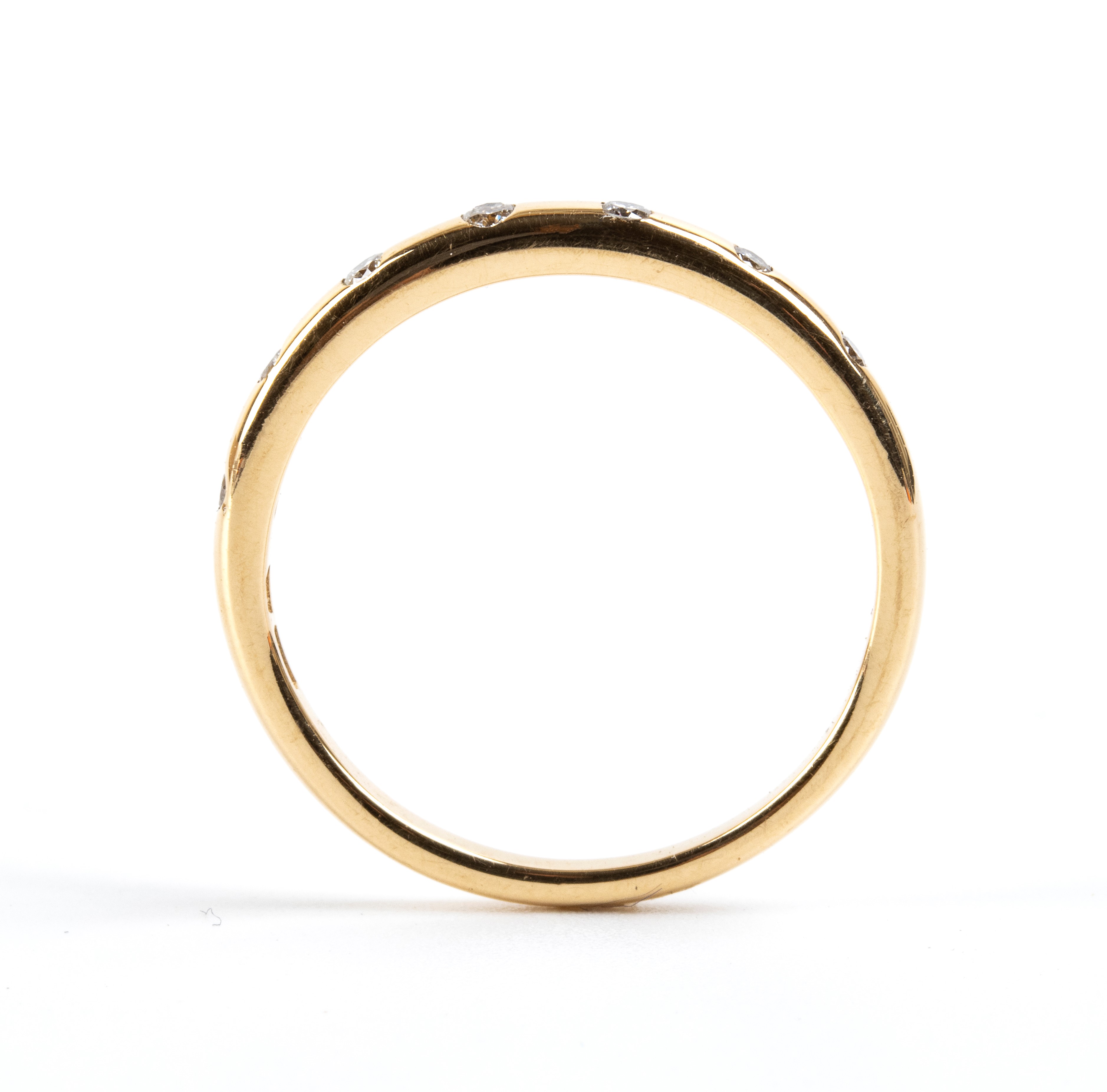 Bulgari - Fedina in oro giallo 18k con diamanti