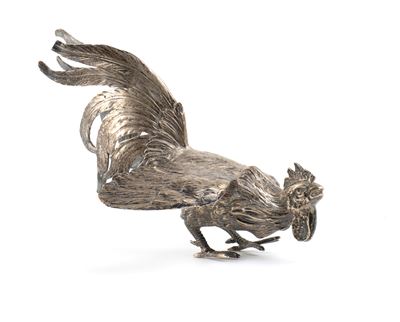 Gallo, fusione in argento (circa 800‰), Italia, XX secolo