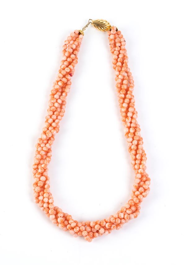 Collana in corallo e oro