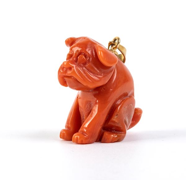 Pendente in corallo Cerasuolo e oro