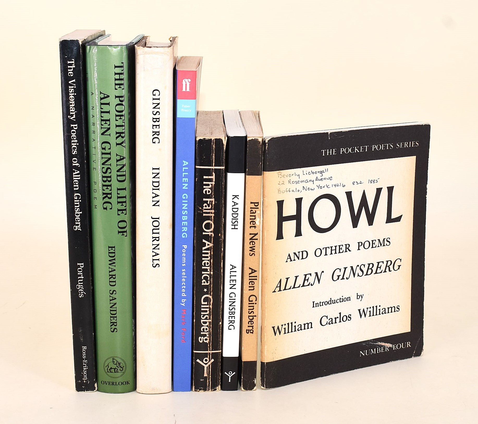 8 volumi di e su Allen Ginsberg in inglese