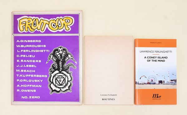 3 volumi in inglese di Ferlinghetti Lawrence con firma autografa 