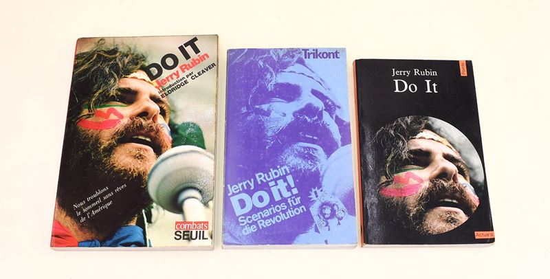 3 volumi in francese e tedesco di Jerry Rubin