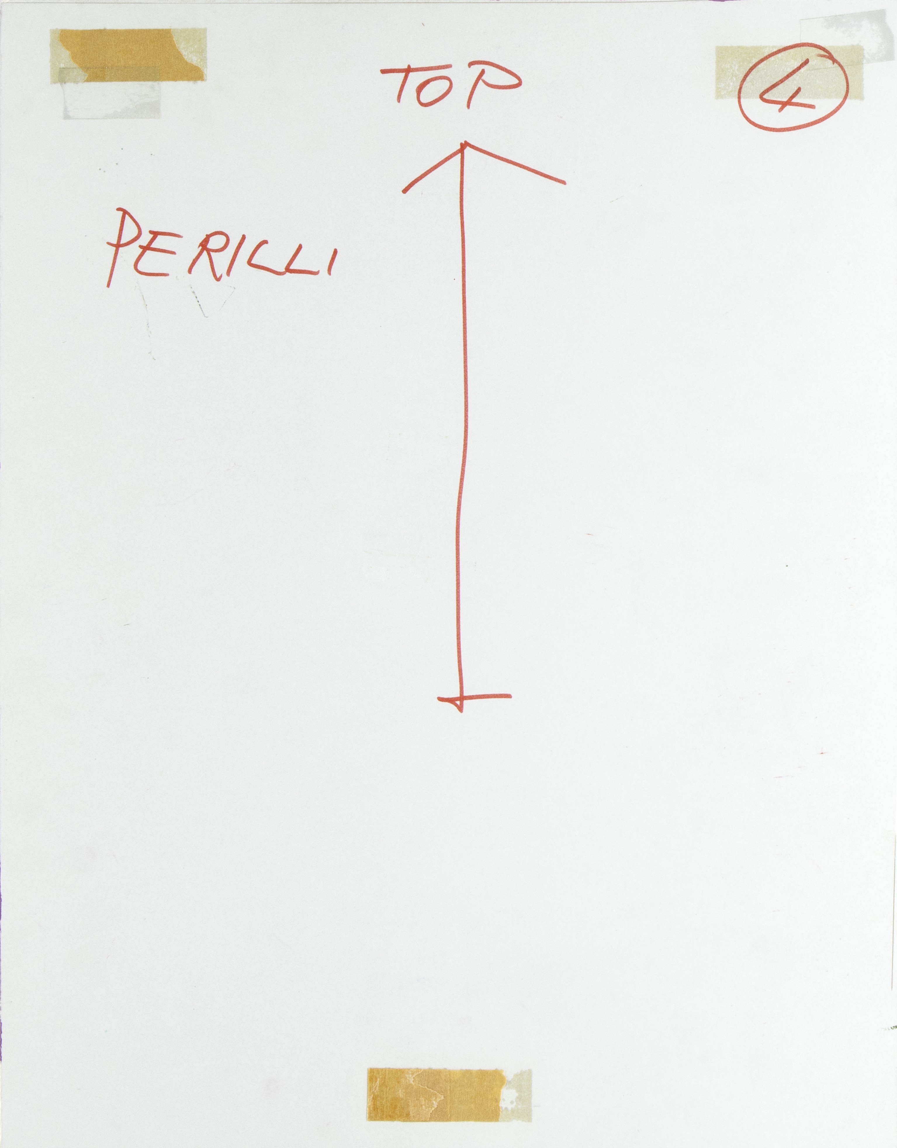 Achille Perilli - Senza titolo, tempera su cartoncino