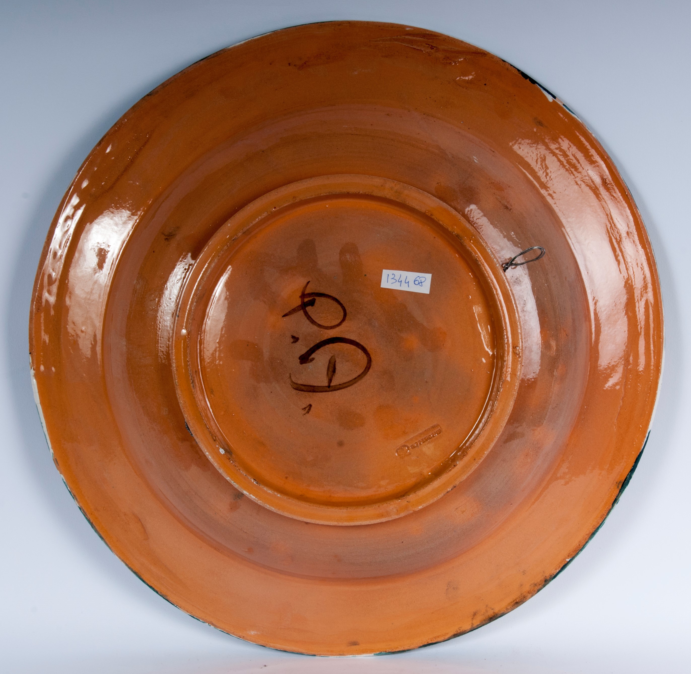 Remo Brindisi - Piatto da Pompa in Ceramica Policroma