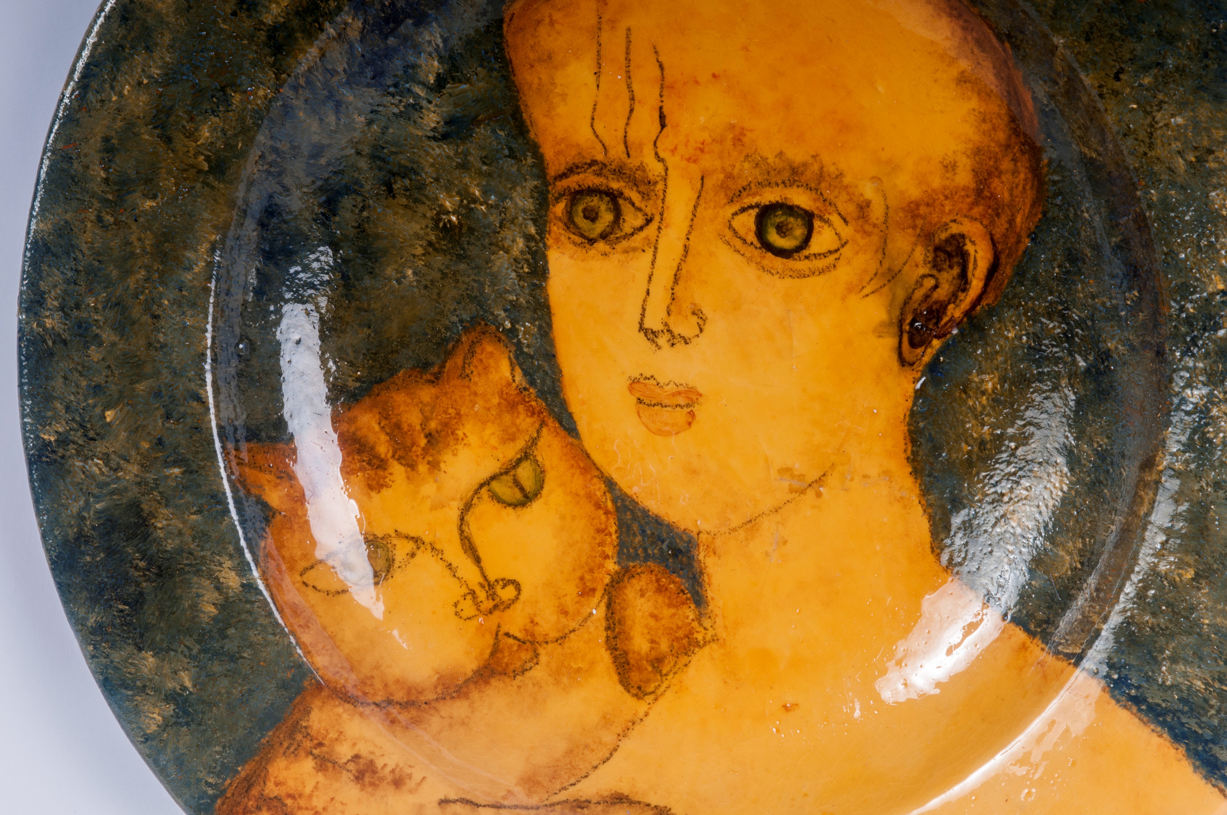 Franco Gentilini - Piatto da Pompa in Ceramica Policroma
