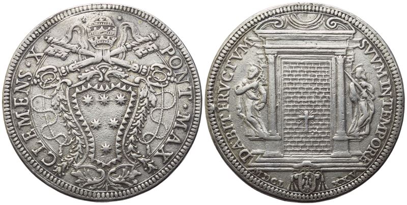 Clemente X (1670-1676), Piastra pontificia 1675