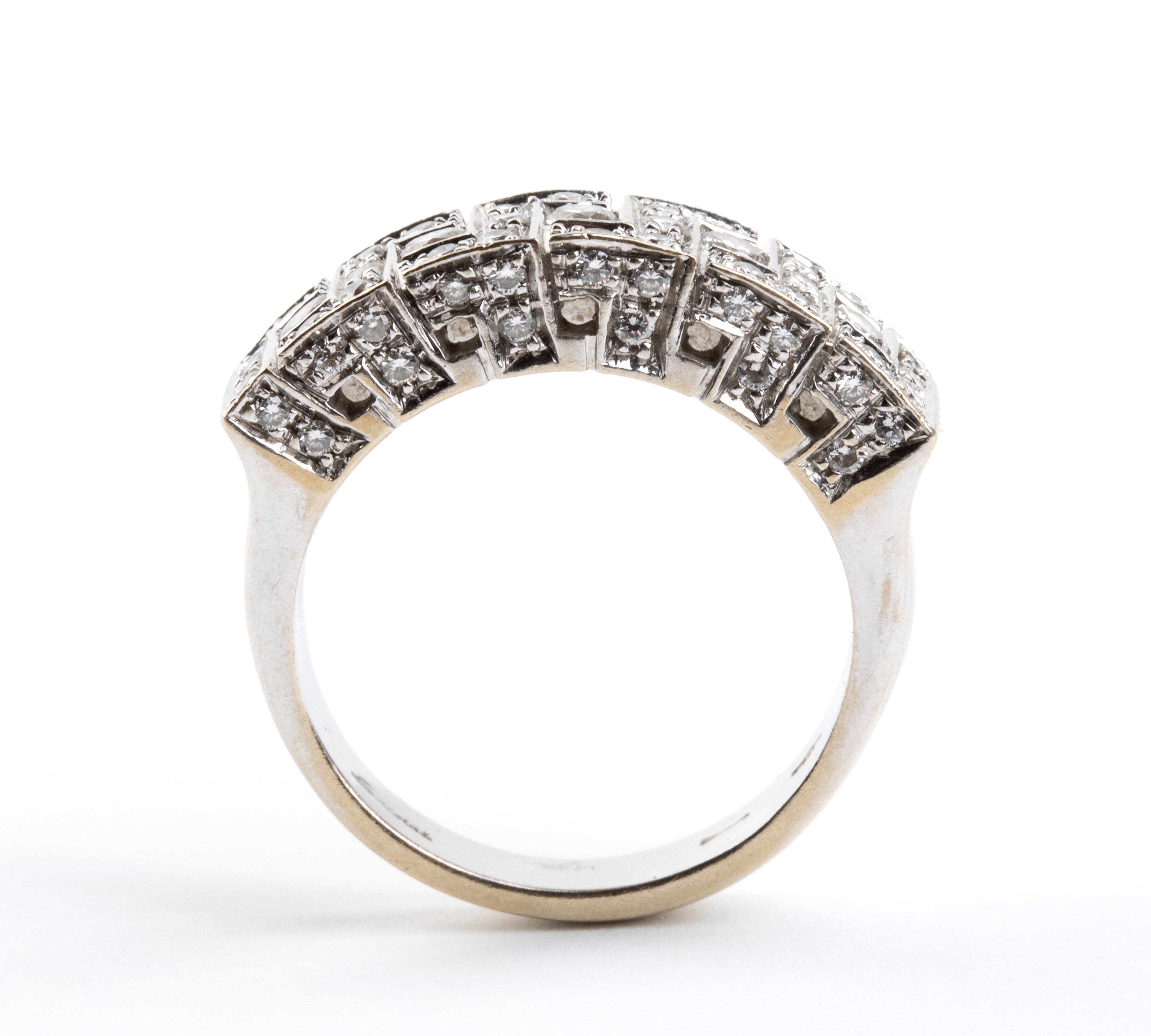 Salvini - Anello in oro bianco 18k con pavé di diamanti