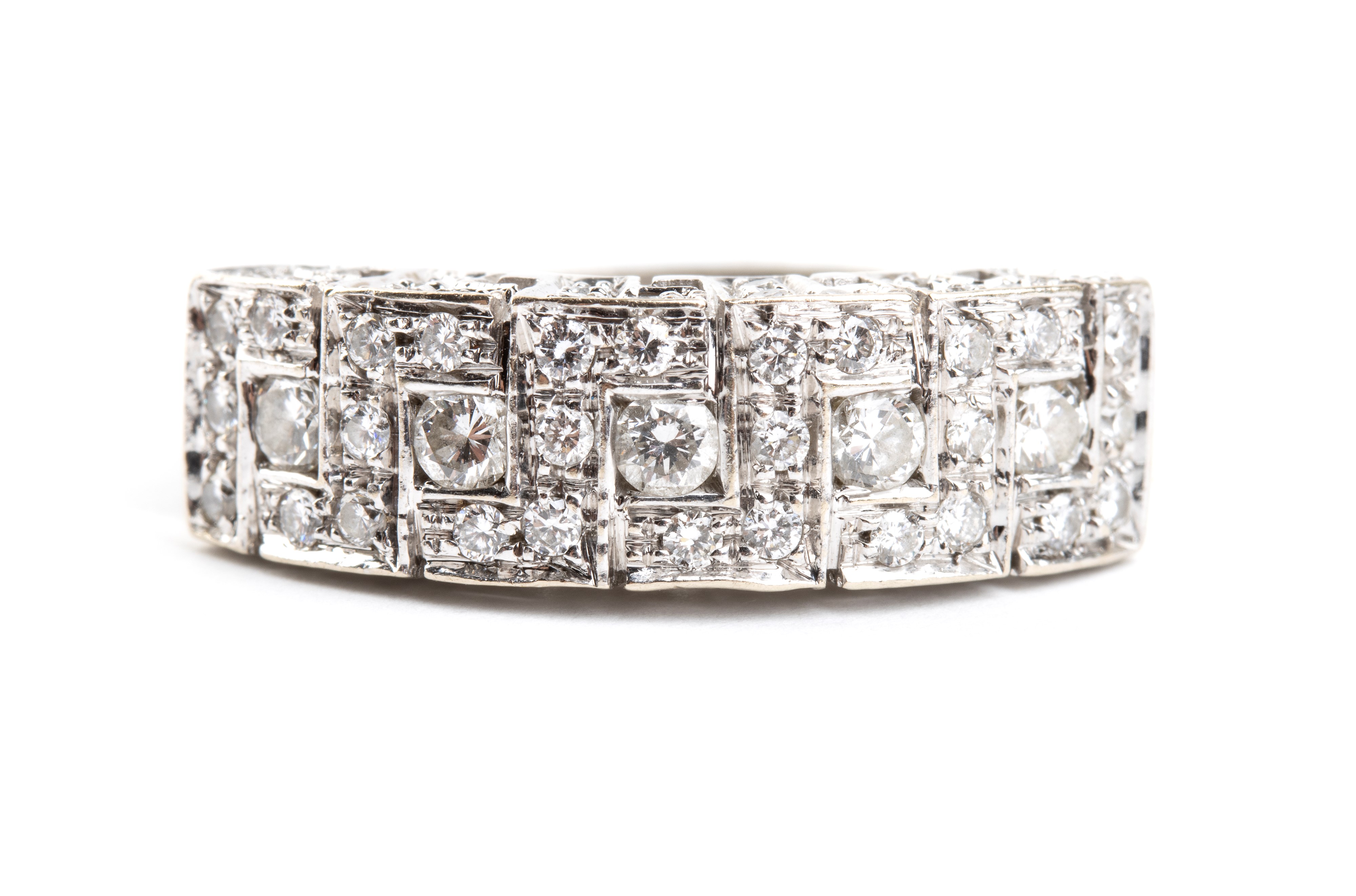 Salvini - Anello in oro bianco 18k con pavé di diamanti