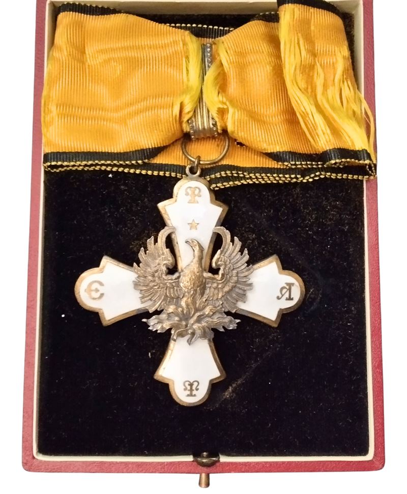 Grecia, Ordine della Fenice, insegna di Commendatore in argento dorato e smalti
