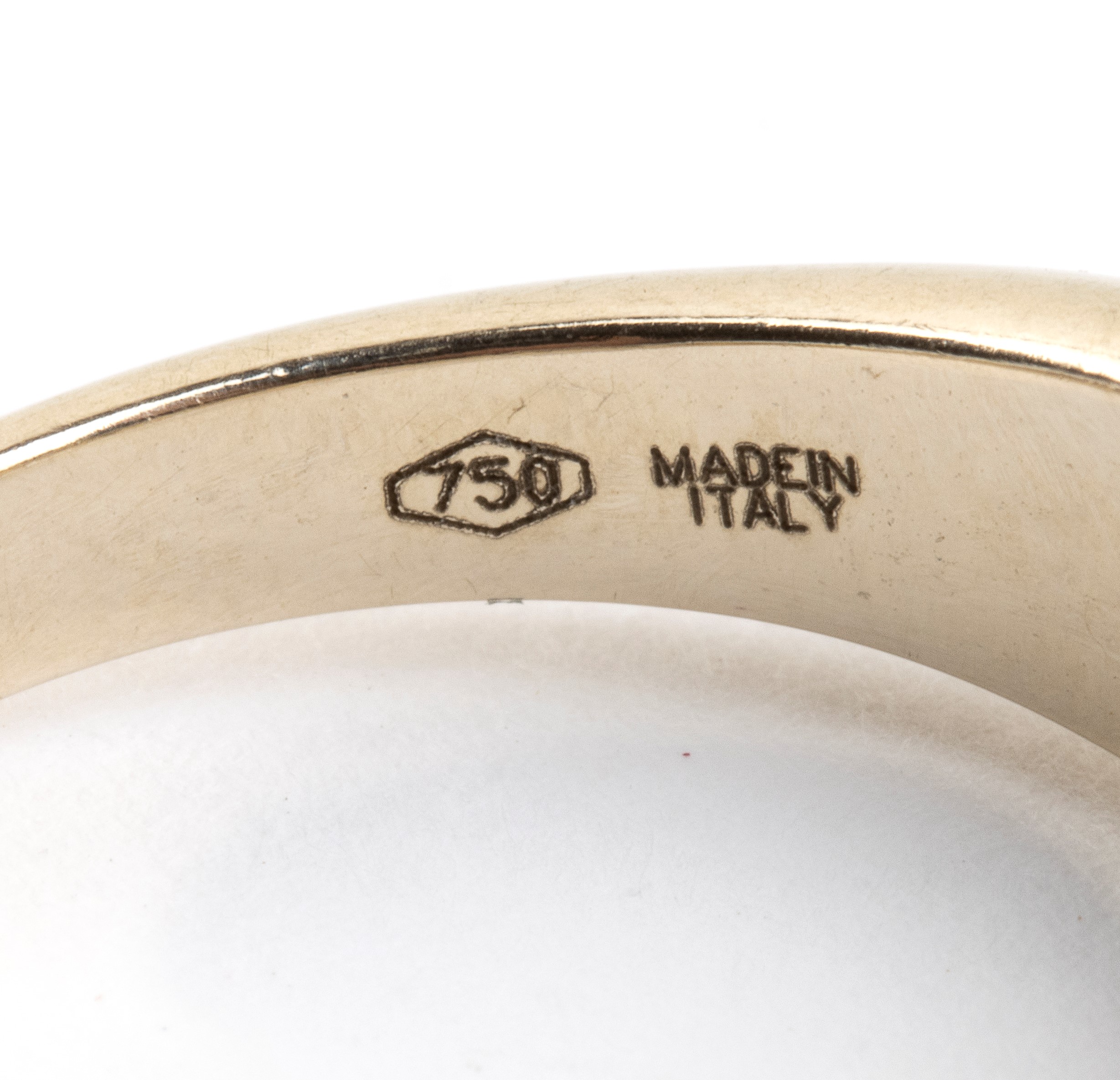Bulgari - Anello in oro bianco e oro giallo 18k con motivo ad intreccio