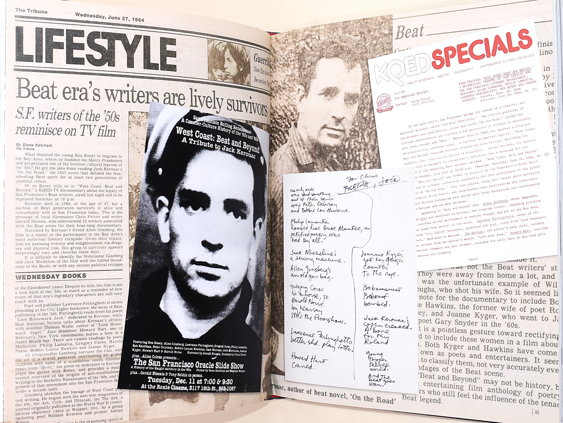 Neville, Play Power; Pivano, C'era una volta un beat; Sandison, Jack Kerouac; Felver, Beat