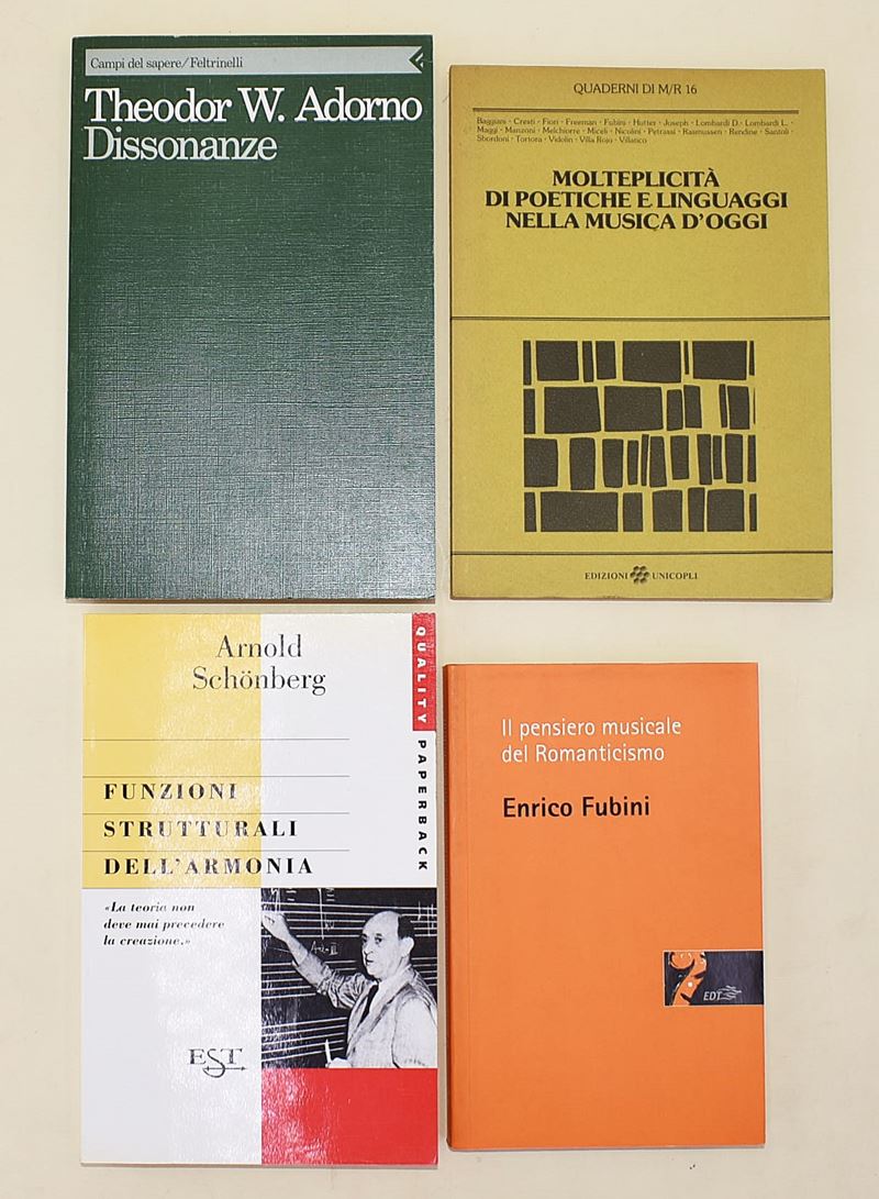 Fubini, Il pensiero musicale del romanticismo; Schönberg, Funzioni strutturali dell'armonia; Ador...