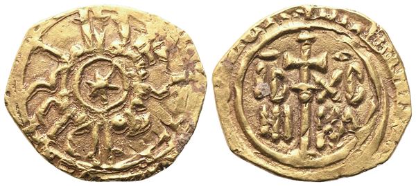 MESSINA o PALERMO. Ruggero II (1140-1154), Tarì; Au (0,88 g; 12 mm)