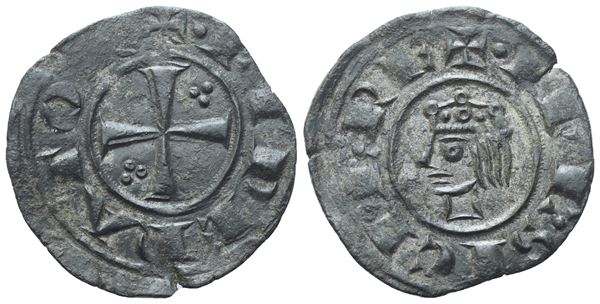 MESSINA. Federico II (1197-1250). Denaro c. 1225; Mi (1,01 g; 18,6 mm)