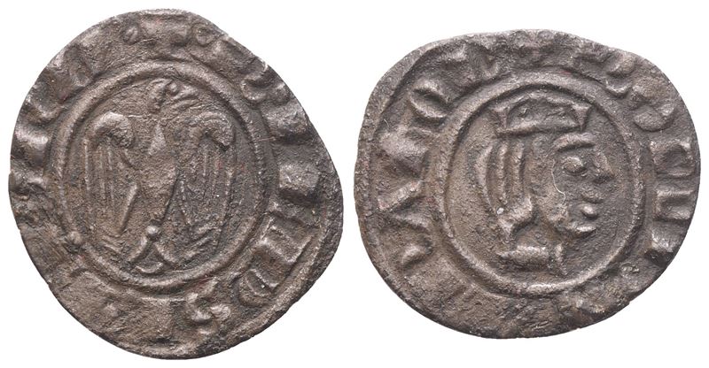 MESSINA. Federico II (1197-1250). Mezzo denaro; Mi (0,37 g; 12,5 mm)
