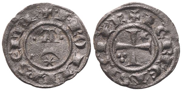 BRINDISI. Federico II (1197-1250). Mezzo denaro; Mi (0,39 g; 13,8 mm)