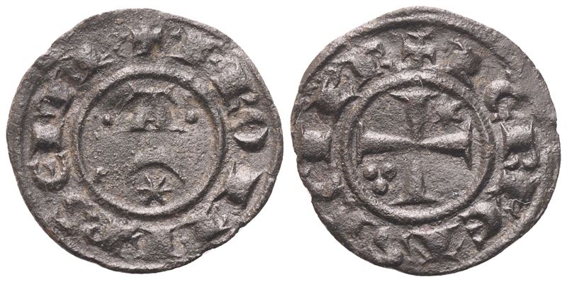 BRINDISI. Federico II (1197-1250). Mezzo denaro; Mi (0,39 g; 13,8 mm)