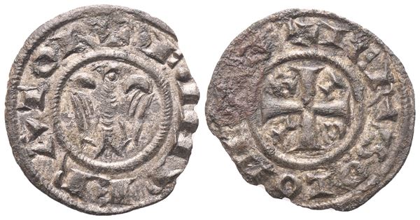 MESSINA. Federico II (1197-1250). Mezzo denaro 1228; Mi (0,40 g; 14,5 mm)