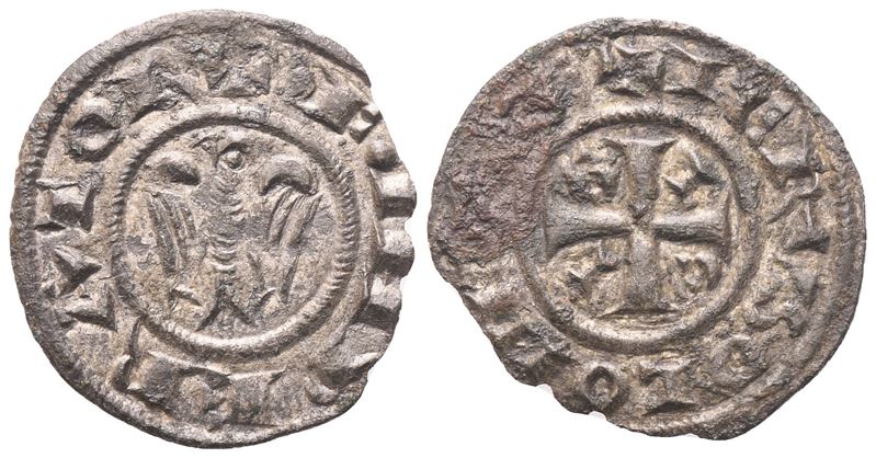 MESSINA. Federico II (1197-1250). Mezzo denaro 1228; Mi (0,40 g; 14,5 mm)
