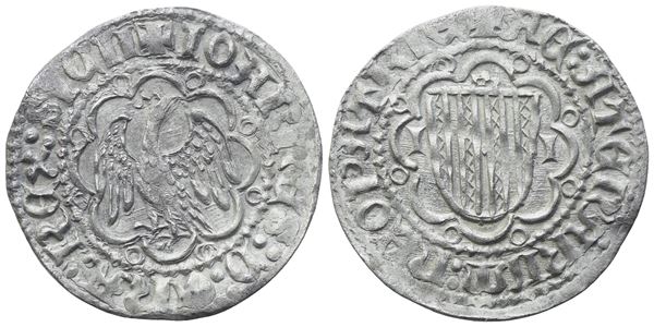 MESSINA. Giovanni d'Aragona (1458-1479). Pierreale, c 1478-1479; Ag (2,50 g; 23,5 mm)