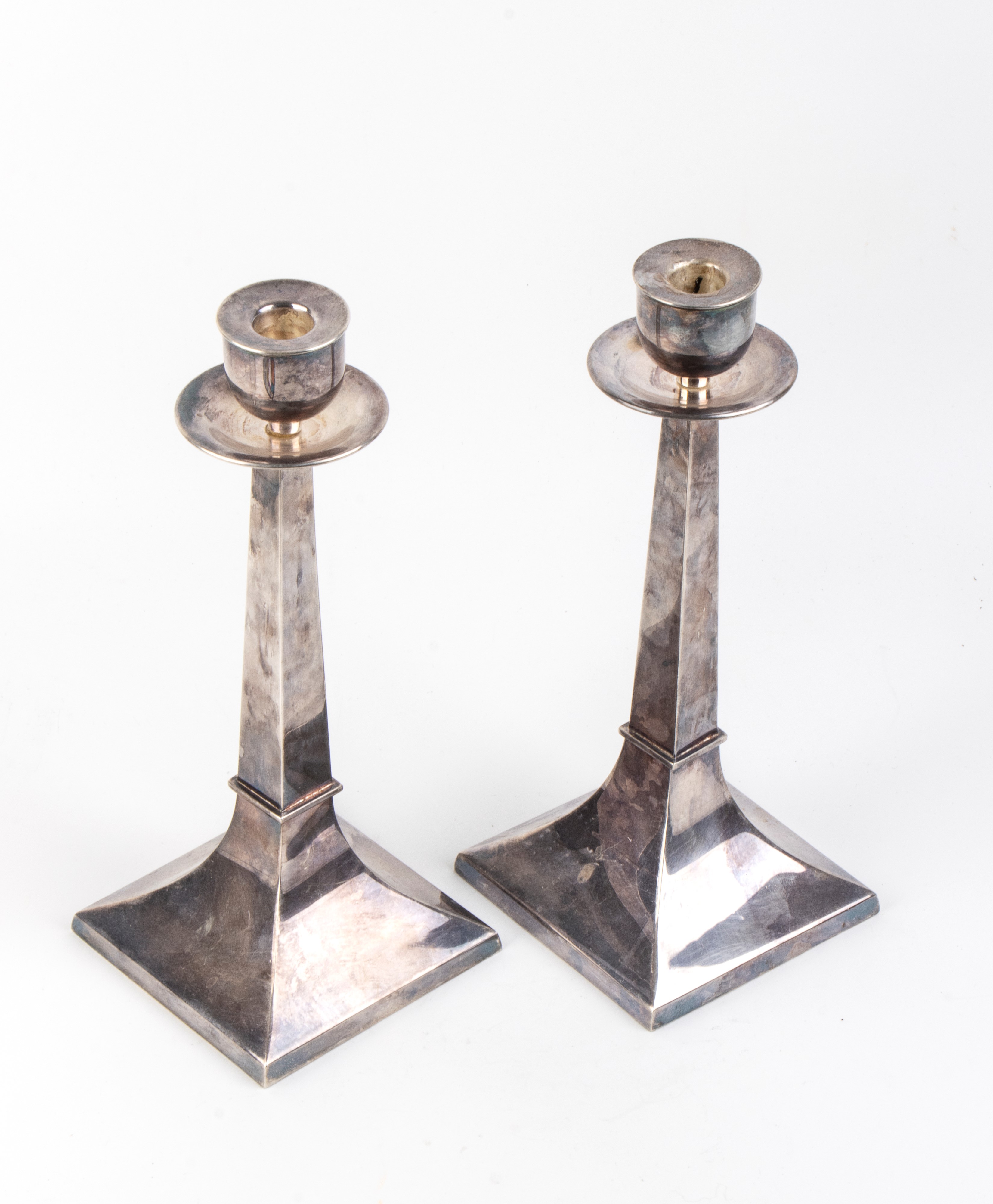Cassetti - Coppia di candelieri in argento 925/1000
