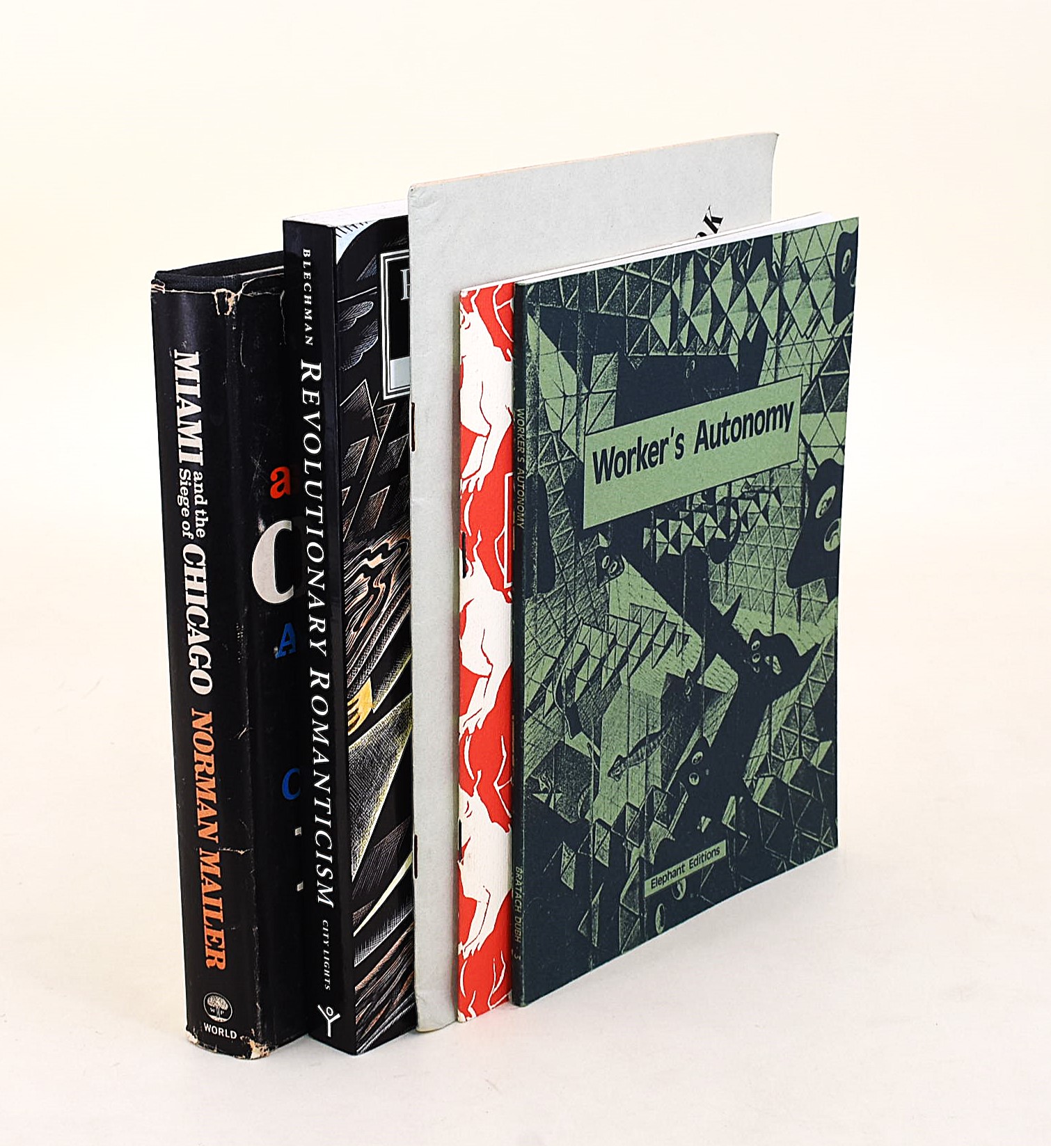 Maller, Miami and the Siege of Chicago; De Massot, The Wonderful Book; Elephant Editions, Worker’...