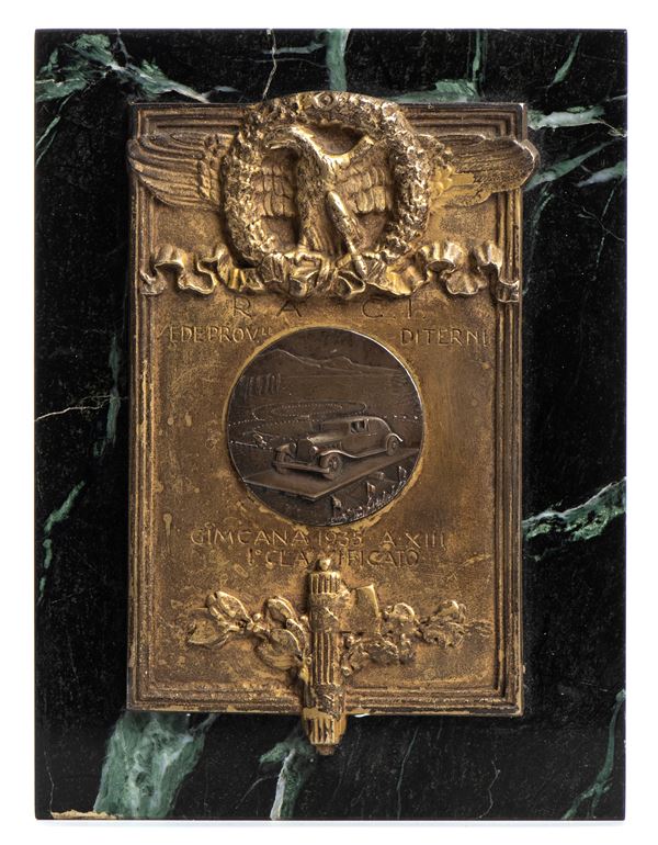 Bronze plaque, motorcycle race award