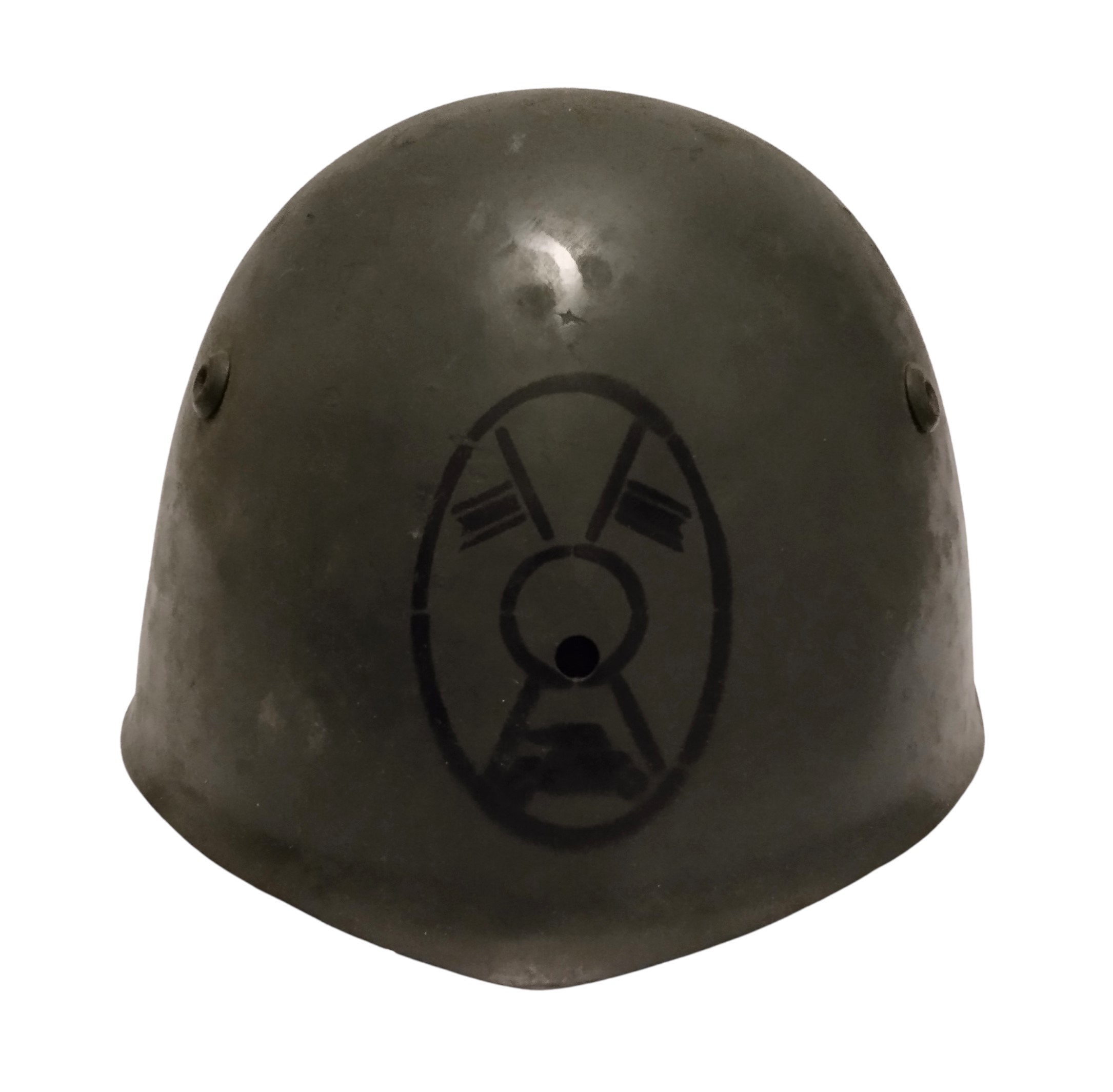 Elmetto m.33 della scuola blindati di cavalleria