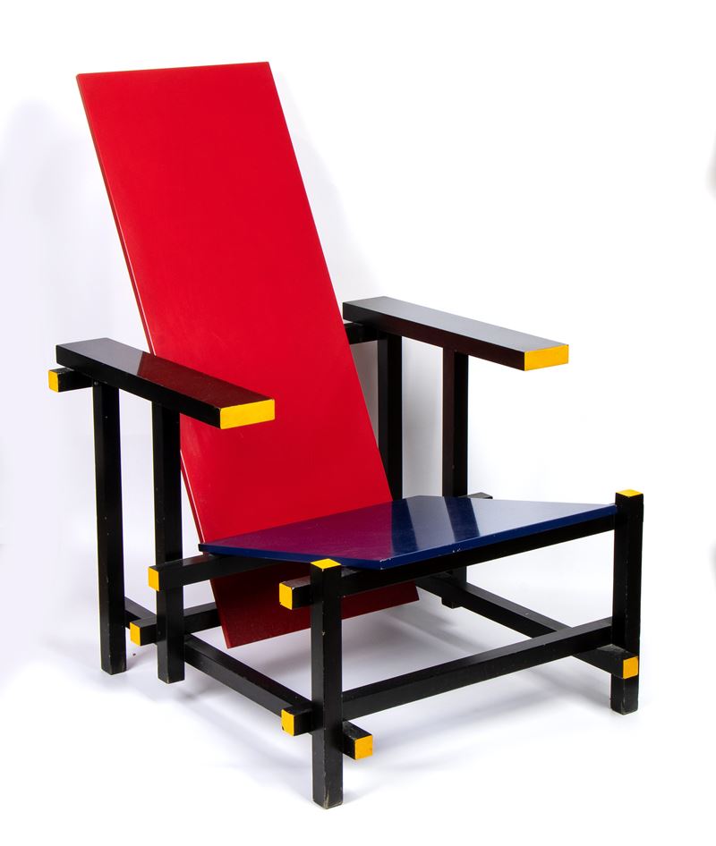 Cassina - Poltrona Red and Blue, design di Gerrit Thomas Rietveld, 1973