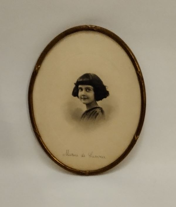 Framed photograph of Princess Maria of Savoy