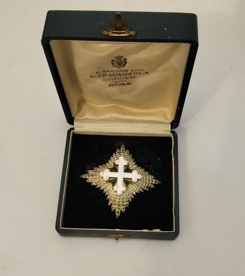 Ordine dei SS Maurizio e Lazzaro, Placca di Grand'Ufficiale in fusione d'argento con applicazioni...