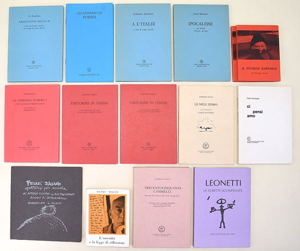 16 volumi da Scheiwiller e All'insegna del Pesce d'Oro (14/16 numerati)