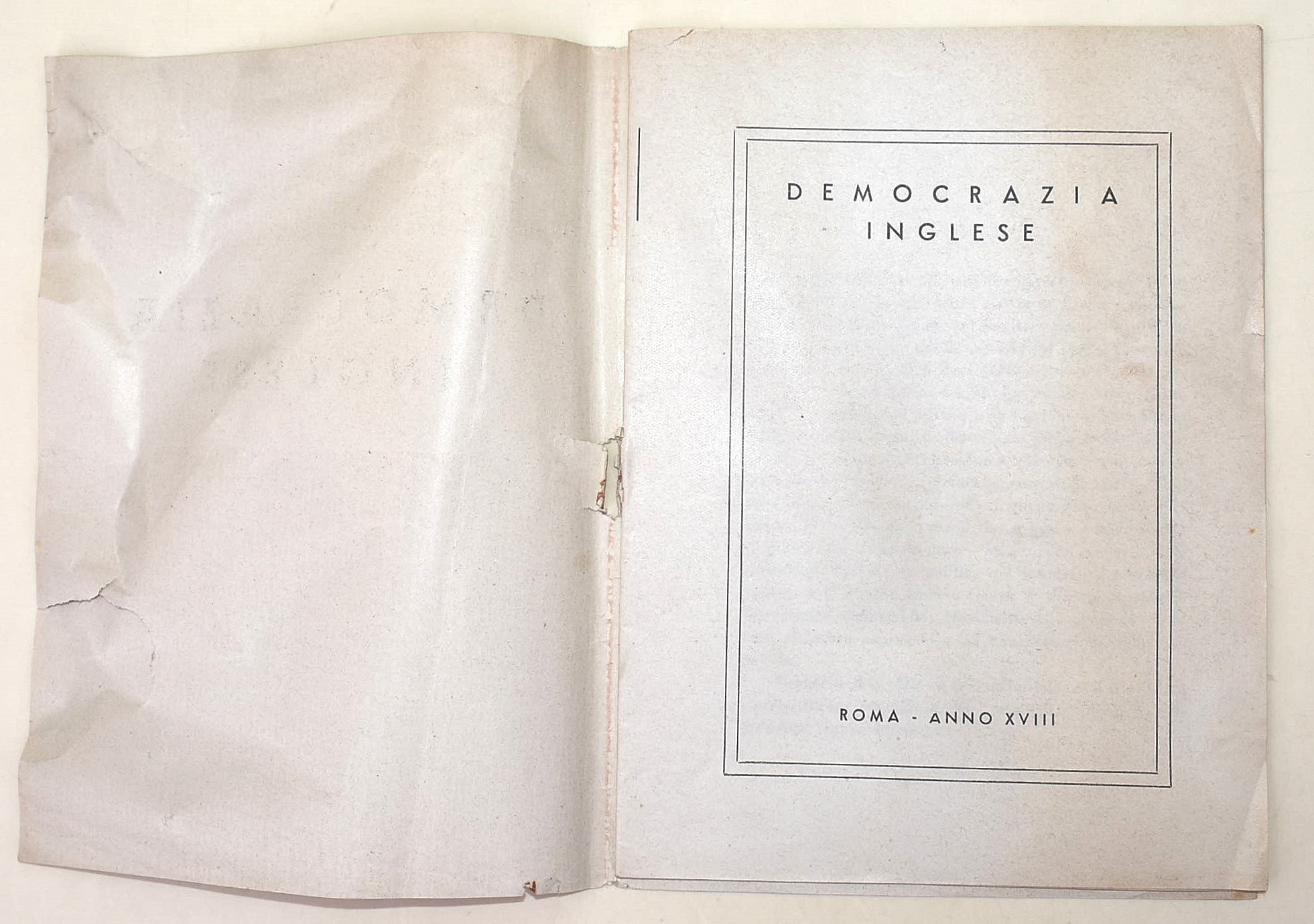 Opuscoli di propaganda politica durante la II Guerra Mondiale, 1940