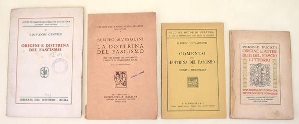 4 rari volumi sulla dottrina fascista