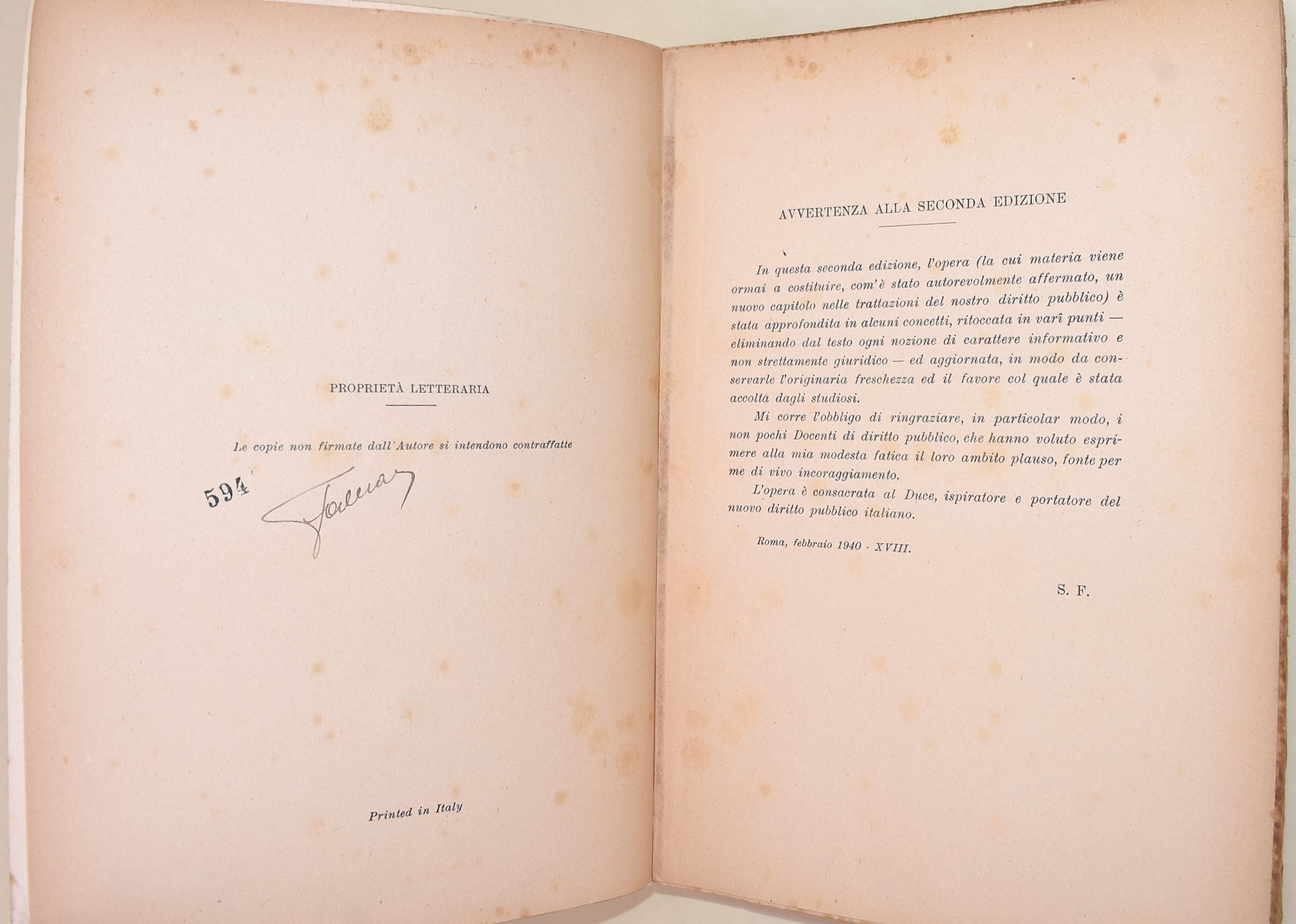 Foderaro, La Milizia Volontaria e le sue specialità, 1939 e La Milizia Volontaria nel Diritto Pub...