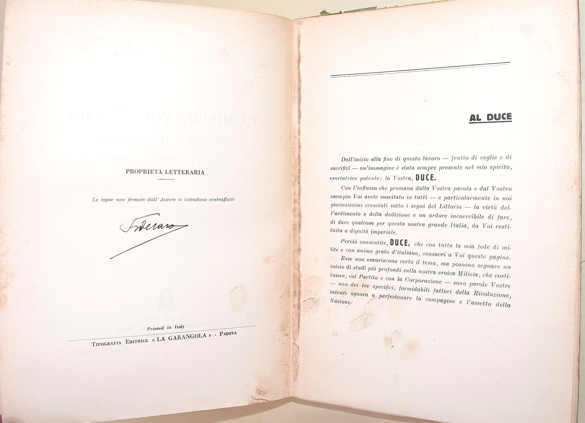 Foderaro, La Milizia Volontaria e le sue specialità, 1939 e La Milizia Volontaria nel Diritto Pub...