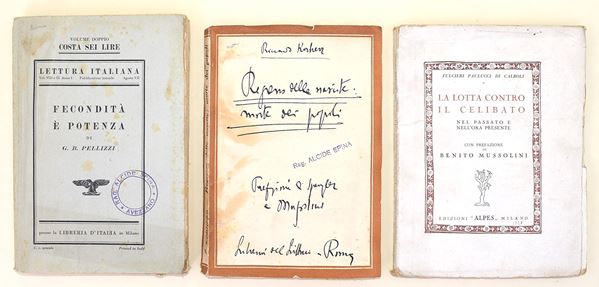3 volumi di propaganda fascista sulla natalità - Calboli