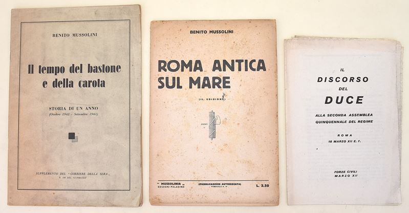 Mussolini, Discorso del Duce e altri scritti
