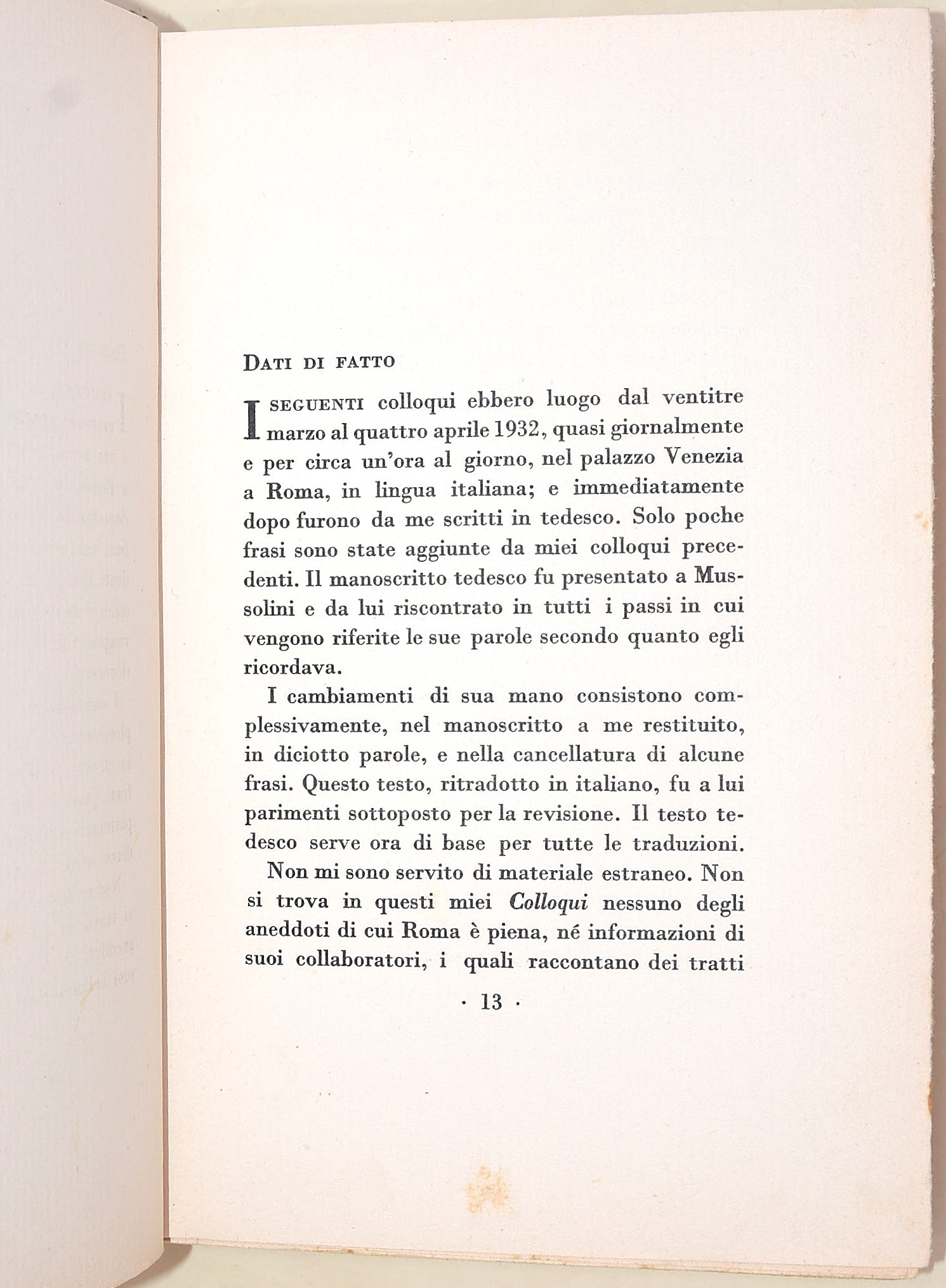 Nino Valeri, Da Giolitti a Mussolini; Ch. H. Sherrill, Bismarck e Mussolini; Emilio Ludwig, Collo...
