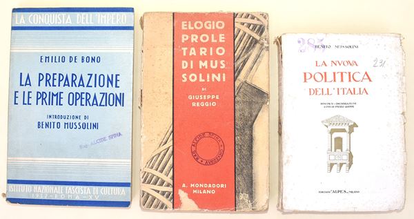 3 volumi sulla politica fascista